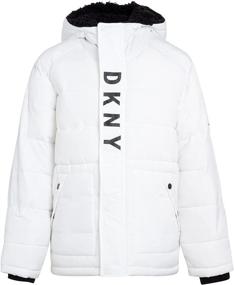 img 4 attached to DKNY Boys Winter Coat Windbreaker: A Stylish Addition to Boys' Clothing for Jackets & Coats