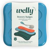 🩹 welly bandages - bravery badges, flexible fabric, adhesive, assorted sizes, vibrant colors - pack of 48 logo