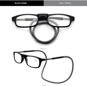 img 3 attached to Lightweight Hang Neck Magnetic Reading Glasses for Men and Women - Optimized Eyeglasses for a Convenient Experience