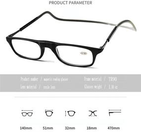 img 2 attached to Lightweight Hang Neck Magnetic Reading Glasses for Men and Women - Optimized Eyeglasses for a Convenient Experience