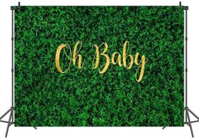 img 3 attached to 🌿 Vibrant Green Grass Baby Shower Backdrop: Mocsicka Oh Baby Neutral Vinyl Background 7x5ft for Stunning Greenery Baby Shower Decorations