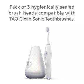 img 1 attached to 🪥 Super Nova White TAO Clean Sonic Electric Toothbrush Replacement Head - 3 Pack