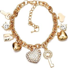 img 4 attached to Gold Chain Link Bracelet Bracelets