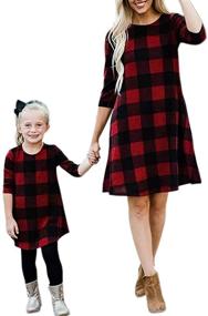 img 4 attached to 🎄 Qin Orianna Christmas Photo Matching Outfit for Girls, 2-3T - Girls' Clothing