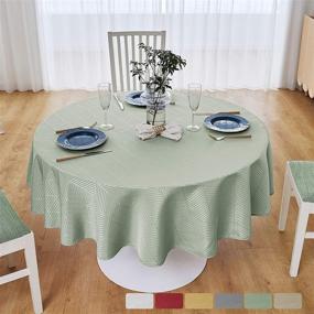 img 4 attached to Durable and Easy-to-Clean 🌊 Morefeel Artlavie Tablecloth: Waterproof and Washable