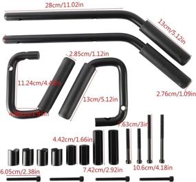 img 3 attached to 🚙 YaeMarine Black Grab Handle Kit for 2007-2018 Jeep Wrangler JK - Front & Rear Grab Bar with Aluminum Alloy Grip Handles