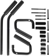 🚙 yaemarine black grab handle kit for 2007-2018 jeep wrangler jk - front & rear grab bar with aluminum alloy grip handles logo