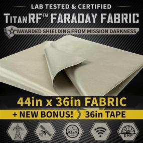 img 3 attached to 📡 TitanRF Faraday Fabric Kit: Shield RF Signals with Military Grade Conductive Material (WiFi, Cell, Bluetooth, RFID, EMF Radiation) - Includes TitanRF Fabric, Tape, and Instructions