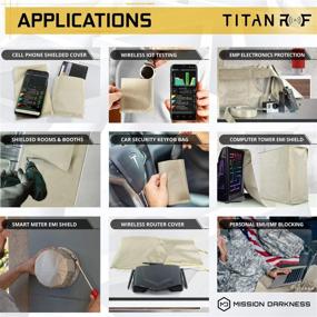 img 1 attached to 📡 TitanRF Faraday Fabric Kit: Shield RF Signals with Military Grade Conductive Material (WiFi, Cell, Bluetooth, RFID, EMF Radiation) - Includes TitanRF Fabric, Tape, and Instructions