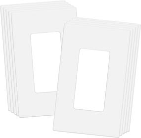 img 4 attached to 🔌 ENERLITES Screwless Decorator Wall Plates Child Safe Outlet Covers, 1-Gang, 4.68"H x 2.93"L, Unbreakable Polycarbonate Thermoplastic, 10PCS, Glossy, White - Ultimate Safety for Electrical Outlets