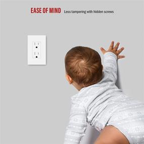 img 1 attached to 🔌 ENERLITES Screwless Decorator Wall Plates Child Safe Outlet Covers, 1-Gang, 4.68"H x 2.93"L, Unbreakable Polycarbonate Thermoplastic, 10PCS, Glossy, White - Ultimate Safety for Electrical Outlets