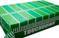 🏈 gatherfun футбольное вечеринка tablecloth: пластиковый стол прикосновений table cover для игр и украшения на день рождения - 6 штук, 54 x 108 дюймов логотип