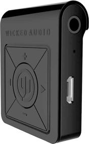 img 3 attached to 🔌 Аудиоприемник Wicked Audio Reach Bluetooth - превратите ваши проводные наушники или наушники в беспроводные - совместим с домашними кинотеатрами и системами объемного звука - стильный черный дизайн.