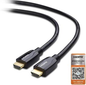 img 3 attached to 🔌 Кабель Cable Matters Premium Certified HDMI to HDMI (6 футов) - Поддержка 4K HDR, Черный, Премиум Качество изображения