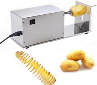 🥔 premium quality stainless steel electric potato tornado slicer - automatic cutter machine for spiral potato cutter, twister spiral zucchini - zz pro potato slicer (automatic, 10w) logo