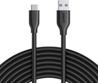 anker usb c cable: powerline usb 3.0 to usb c charger cable (10ft) for samsung galaxy, sony xz, lg v20 g5 g6, htc 10, and more logo