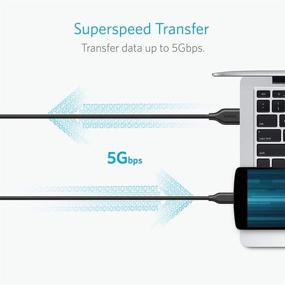 img 2 attached to Кабель Anker USB C: Кабель зарядки Powerline USB 3.0 на USB C (10 футов) для Samsung Galaxy, Sony XZ, LG V20 G5 G6, HTC 10 и других