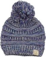 🧒 c.c kids' pom pom knit ski beanie hat: cute, warm, and comfy for children logo