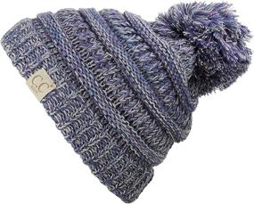 img 3 attached to 🧒 C.C Kids' Pom Pom Knit Ski Beanie Hat: Cute, Warm, and Comfy for Children