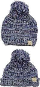 img 1 attached to 🧒 C.C Kids' Pom Pom Knit Ski Beanie Hat: Cute, Warm, and Comfy for Children