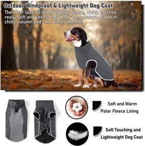 img 3 attached to 🐕 AOFITEE Reflective Waterproof Winter Dog Coat: Windproof, Warm Fleece Lined Jacket for Small, Medium & Large Dogs - Lightweight Pet Sport Vest, Ideal Outdoor Apparel