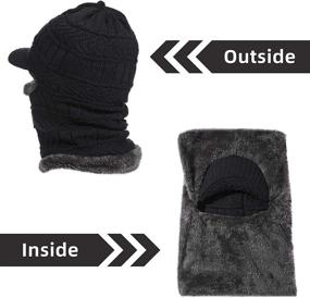 img 1 attached to Syhood Knitted Balaclava Beanie Winter Outdoor Recreation in Hiking & Outdoor Recreation Clothing