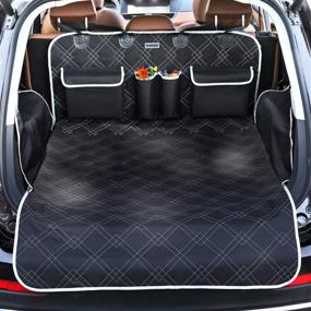 img 4 attached to 🐾 BRONZEMAN Pet Cargo Cover Liner: Non Slip, Waterproof Dog Seat Cover for SUVs and Cars with Bumper Flap Protector - Large Universal Fit