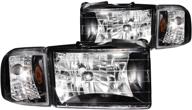 anzo usa 111067 кристально-черная фара сборки фары dodge ram с поворотником - продаются в паре. логотип