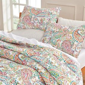 img 2 attached to 🛏️ Printed King Size Quilt Set - SLEEP ZONE 3-Piece (Includes 2 Pillow Shams) - Lightweight Reversible Bedding Coverlet Set for All Seasons with Classic Paisley Pattern