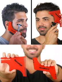 img 4 attached to ✂️ RevoBeard & RevoHair - Beard Shaping / Haircut Kit - Hair Lineup Tools - Edge up Template - Haircutting Stencil Guide - Trimming Set - Barber Supplies - Cut with Clippers or Trimmers - Men's Home Grooming Kit