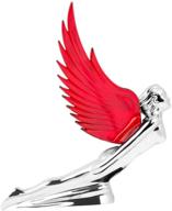 👼 gg grand general 48109 red chrome flying goddess hood orn with windriders - 8x8 inches logo