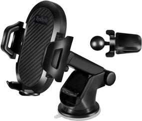 img 4 attached to 📲 Adjustable Car Phone Mount - Eyslhylb Dashboard, Air Vent, Windshield Cell Phone Holder Stand - Compatible with iPhone 12/11/11 Pro/8 Plus/8/SE/X/XR/XS/7 Samsung and More