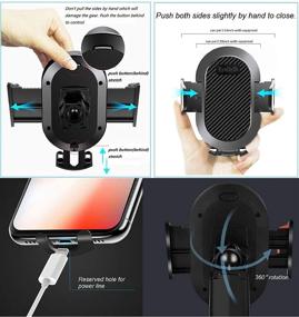 img 1 attached to 📲 Adjustable Car Phone Mount - Eyslhylb Dashboard, Air Vent, Windshield Cell Phone Holder Stand - Compatible with iPhone 12/11/11 Pro/8 Plus/8/SE/X/XR/XS/7 Samsung and More