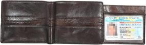 img 2 attached to Woogwin Bifold Genuine Leather Leftdeepbrown
