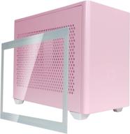 🌸 cooler master nr200p flamingo pink sff mini-itx case: tempered glass/vented panel, pci riser cable, tool-free accessible, triple-slot gpu, 360 degree accessibility logo
