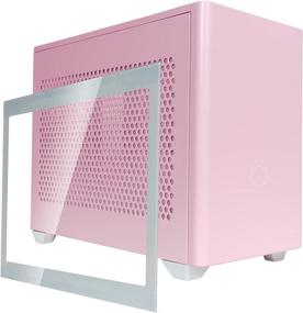 img 4 attached to 🌸 Cooler Master NR200P Flamingo Pink SFF Mini-ITX Case: Tempered Glass/Vented Panel, PCI Riser Cable, Tool-Free Accessible, Triple-Slot GPU, 360 Degree Accessibility