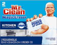 🧽 2-count kitchen scrubber: mr. clean magic eraser for better results logo