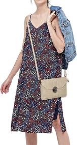 img 3 attached to 👜 Women's Leather Crossbody Pocket Handbag by TENXITER: Stylish Handbag & Wallet Combo