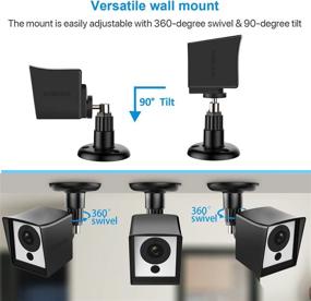 img 2 attached to 📷 Frienda Wyze Cam 1080p Camera and iSmart Alarm Spot Camera Compatible Camera Cover, Black Skin Cover with Security Wall Mount, Weather Resistant - Protects Against Rain and Dust (Camera Not Included)