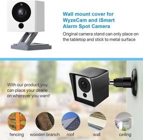 img 1 attached to 📷 Frienda Wyze Cam 1080p Camera and iSmart Alarm Spot Camera Compatible Camera Cover, Black Skin Cover with Security Wall Mount, Weather Resistant - Protects Against Rain and Dust (Camera Not Included)