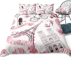 img 1 attached to Eiffel Bedding French Couple Printed