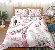 eiffel bedding french couple printed logo