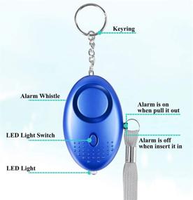 img 2 attached to 🔒 ROMILE Safe Sound Personal Alarm - 6 Pack【Siren Song】 140DB Reusable Security Alarms Keychain with LED Light, Emergency Safety Alarm for Women Girls Kids and Elderly