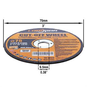 img 2 attached to 🪚 Metal and Stainless Steel Cut Off Wheel - 3x1/16x3/8 Inch - Fits Angle Grinder (10 Pack)