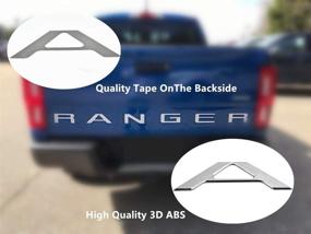 img 1 attached to 🚀 Tailgate Inserts Letters for Ranger 2019-2020 - 3D Raised Decals with Strong Adhesive, Chrome Silver Finish - Enhance Tailgate Emblems