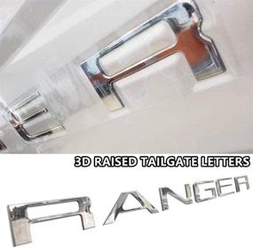 img 2 attached to 🚀 Tailgate Inserts Letters for Ranger 2019-2020 - 3D Raised Decals with Strong Adhesive, Chrome Silver Finish - Enhance Tailgate Emblems