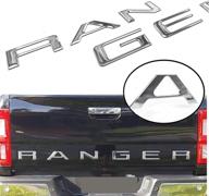 🚀 накладки на заднюю дверь с буквами для ranger 2019-2020 - объемные наклейки с сильным клеем, хромовое серебристое покрытие - усиливают эмблемы на задней двери. логотип