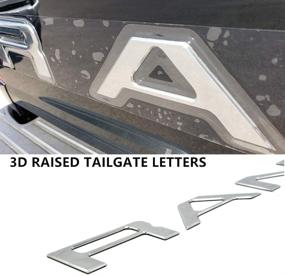 img 3 attached to 🚀 Tailgate Inserts Letters for Ranger 2019-2020 - 3D Raised Decals with Strong Adhesive, Chrome Silver Finish - Enhance Tailgate Emblems