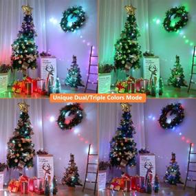 img 2 attached to 🎄 BrizLabs Color Changing Christmas Fairy Lights: 33Ft 100 LED USB String Lights with Remote, Multicolor RGB Xmas Twinkle Lights with Timer – Perfect Indoor Bedroom Christmas Tree Decor!