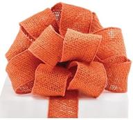 🧡 stylish burton & burton burnt orange burlap ribbon - 10 yards logo
